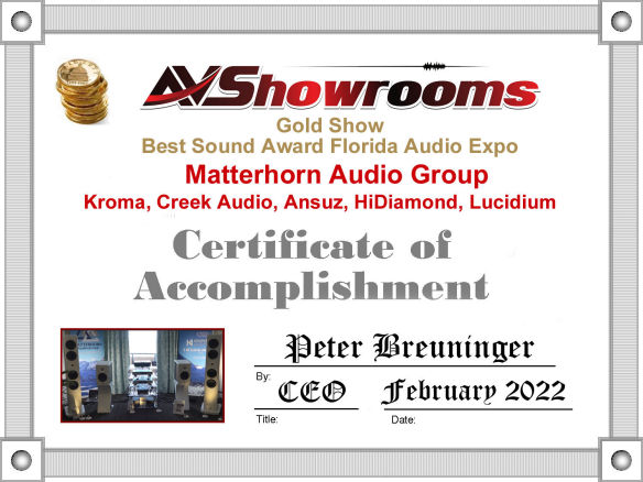 Matterhorn Audio Award